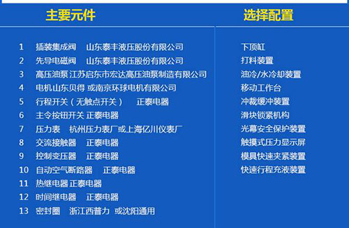 香蕉视频免费观看网站油压机核心构件和选择配置厂家一览表